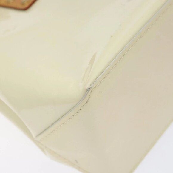 LOUIS VUITTON Monogram Vernis Reade PM Hand Bag Perle M91336 LV Auth 141487 - Picture 5 of 16